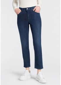 7/8-Jeans MAC "MELANIE 7/8 summer", Damen, Gr. 48, L&auml;nge 29, authentic dunkelblau used, Denim/Jeans, Obermaterial: 86% Baumwolle, 10% Polyester, 4% Elasthan, straight fit 7/8-L&auml;nge, Jeans 7/8-Jeans, Sommerliche Denim-Qualit&auml;t, sehr leicht im Gewicht