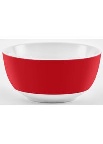M&uuml;slischale Van Well "Vario", rot (rot, wei&szlig;), B:21,5cm H:14,5cm T:15cm &Oslash;:14cm, Porzellan, Sch&uuml;sseln, M&uuml;slischale, sp&uuml;lmaschinen- und mikrowellengeeignet, &Oslash; 14 cm