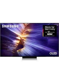Samsung OLED-Fernseher "GQ83S90FAE OLED-Fernseher", Energieeffizienz: F, schwarz, 83 &Prime;, Fernseher, HDR+, Dolby Atmos & AI Sound, Gaming Hub, Upscaling Pro, bis zu 144Hz, OLED-Fernseher