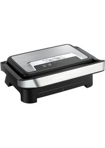 Kontaktgrill Tefal "Inicio Compact, 2-in-1 Panini /Grill, antihaftbeschichtetete Platten", schwarz, B:28cm H:11cm T:26cm, Kontaktgrill_Standgrill_Tischgrill_Teppanyakigrill, Kontaktgrill, Platzsparendes Design, sp&uuml;lmaschinengeeignete Saftschale, GC270D