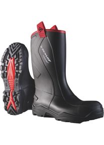 Gummistiefel Dunlop "Purofort+ Rugged full safety", Damen, Gr. 49, schwarz, Obermaterial: 100% Textilmaterial TEXMAT., Schuhe Gummistiefel