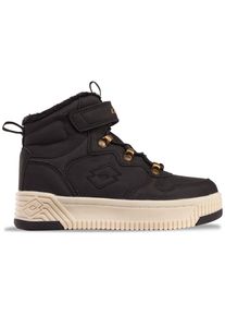 Winterboots Lotto, M&auml;dchen, Gr. 35, schwarz-wei&szlig; (schwarz, sanftes wei&szlig;), Kunstfaser, Synthetik, unifarben, Schuhe Winterboots, - mit kuscheligem Warmfutter