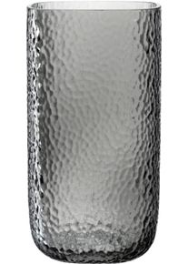 Dekovase Leonardo "Vase MARTELLO", grau, B:15cm H:29cm T:15cm, Glas, Vasen, Dekovase
