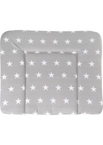 Wickelauflage Roba "Little Stars, grau", grau (grau, wei&szlig;), B:85cm L:75cm, Baumwolle, Polyester, Wickelauflagen, Wickelauflage