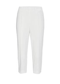 Caprihose GOLDNER "Kurzgr&ouml;&szlig;e Sportive 7/8-Hose mit Biesen", Damen, Gr. 27, K-Gr, wei&szlig; (cremewei&szlig;), Obermaterial: 100% Polyester COOLMAX(R) PES(Coolmax)., normal, Hosen Caprihose, Ohne