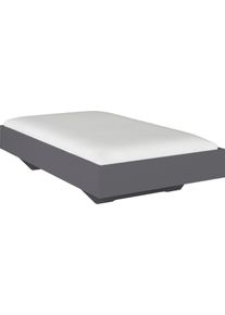 Futonbett Rauch "Phoenix", grau (graumetallic), B:125cm H:41cm L:206cm, Betten, Futonbett, ohne Kopfteil