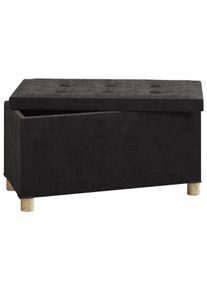 Sitztruhe Vcm "Stoff Sitztruhe Sitzbank Truhe Box Kiste Sizos L", schwarz (anthrazit), B:76cm T:38cm, Garderobenpaneele, Sitztruhe