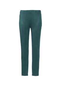 2-in-1-Hose GOLDNER "Moderne Leggings in trendigem Velourslederimitat", Damen, Gr. 46, N-Gr, blau (turmalin), Obermaterial: 92% Polyester PES. 8% Elasthan EL., normal, Hosen 2-in-1-Hose, Ohne