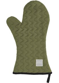 Grillhandschuhe Apelt "3963 Outdoor, Sommerdeko, Sommer", gr&uuml;n (gr&uuml;n, schwarz), B:20cm L:33cm, Baumwolle, Polyester, Topflappen, Grillhandschuhe, Fleckschutz