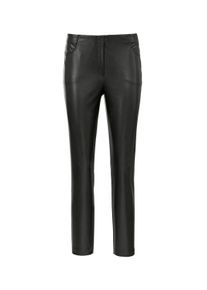 2-in-1-Hose GOLDNER "Kurzgr&ouml;&szlig;e Hose in Lederoptik", Damen, Gr. 22, K-Gr, schwarz, Obermaterial: 100% Polyester PES., festlich, normal, Hosen 2-in-1-Hose, Erstklassiger Tragekomfort