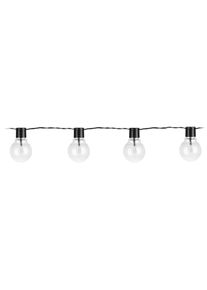 Eglo Lichterkette "LED Lichterkette, Balkon Deko, IP44, mit Gl&uuml;hbirnen, dekorative", warmwei&szlig;, Flammen 16 Stk., Gesamtl&auml;nge 4,5m, Lichterketten, aus Kunststoff, 4,5m Kabel, 16 Birnen, Outdoor, Terrasse, Balkon, Lichterkette