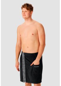 Kilt Schiesser "Rom aus weicher Baumwolle, saugstark und 3-fach weitenverstellbar", schwarz, L:55cm, Frottier, Hausm&auml;ntel, Kilt, MADE IN GREEN by OEKO-TEX