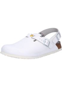 Pantolette Birkenstock "Tokio ESD", Damen, Gr. 41, wei&szlig;, Obermaterial: 100% Rindsleder Leather cow., Schuhe Pantolette
