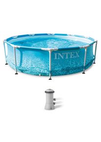Framepool Intex "Beachside", blau, H:76cm &Oslash;:305cm, Schwimmbecken, Framepool, &Oslash;xH: 305x76 cm