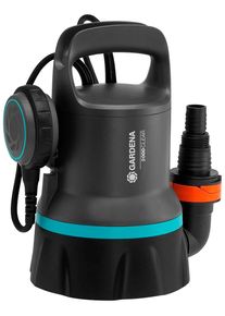 Klarwasserpumpe Gardena "Tauchpumpe 9000, 9030-20", bunt (grau, t&uuml;rkis, orange), B:21,5cm H:33,3cm L:24cm, Pumpen, Klarwasserpumpe, 9000 l/h max. F&ouml;rdermenge