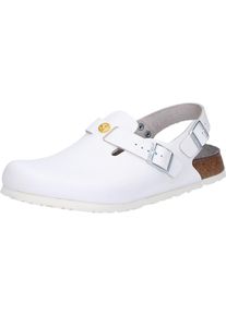 Pantolette Birkenstock "Tokio ESD", Damen, Gr. 44, wei&szlig;, Obermaterial: 100% Rindsleder Leather cow., Schuhe Pantolette