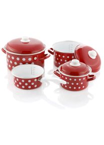 Topf-Set GSW, rot, T&ouml;pfe, Topf-Set, Induktion
