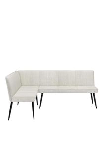 Essbank OTTO HOME "Ianna", creme, schwarz, B:193.153cm H:83cm T:62cm, Stoff, Sitzb&auml;nke, Essbank, gepolsterte R&uuml;ckenlehne und Sitzfl&auml;che