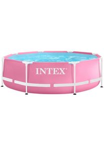 Framepool Intex "&raquo;PINK METAL&laquo;", rosa, H:76cm &Oslash;:244cm, Schwimmbecken, Framepool, 244 x 76 cm