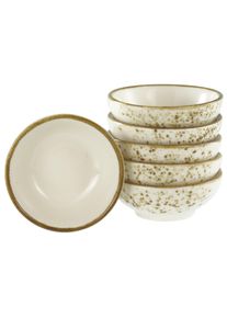 Schale Creatable "Nature Collection, Sojaschale 6-tlg.", creme, B:16cm H:9cm T:16,5cm, Steinzeug, Sch&uuml;sseln, Schale, Naturverbundenes Design, Einzigartige Oberfl&auml;che