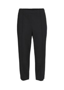 Caprihose GOLDNER "Sportive 7/8-Hose mit Biesen", Damen, Gr. 54, N-Gr, schwarz, Obermaterial: 100% Polyester COOLMAX(R) PES(Coolmax)., normal, Hosen Caprihose, Ohne