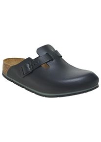 Clog Birkenstock "Boston Pro", Damen, Gr. 40, schwarz, Obermaterial: 50% Rindsleder Leather cow. 50% Lammleder LEL., Schuhe Clog