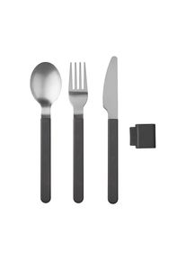 Besteck-Set Mepal "Besteck-Set Silueta", schwarz (nordic schwarz), Essbesteck-Sets, Besteck-Set