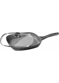 Steakpfanne CS KOCH-SYSTEME "Emden", grau, B:28cm H:4cm L:28cm &Oslash;:28cm, Pfannen, Steakpfanne, Induktion