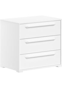 Schubkastenkommode Vipack "SAM mit 3 ger&auml;umigen Schubladen und viel Stauraum", wei&szlig; dekor, B:67,7cm H:61,5cm T:43cm, Holzwerkstoff, Sideboards, Schubkastenkommode, Pflegeleichte Oberfl&auml;che in Eiche oder Wei&szlig; Dekor