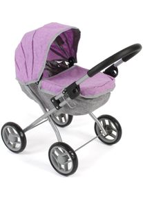 Bayer Chic 2000 Puppenwagen CHIC2000 "Lilli, Melange lila", lila (melange lila), Puppenwagen, KinderB:35cm H:60cm T:35cm, Puppenwagen, zusammenklappbar, B:35cm H:60cm T:35cm