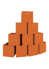 Faltbox Vcm "10er Set Faltbox Klappbox Aufbewahrungsbox Boxas", orange, B:27cm T:27cm, Aufbewahrungsboxen, Faltbox