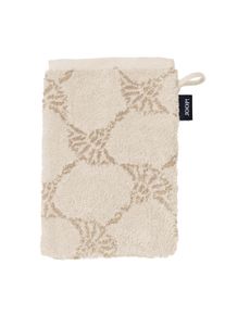 JOOP! Waschhandschuh JOOP "Waschlappen Classic Cornflower 1er Pack" Gr. S, beige (creme), B:16cm, Obermaterial: 100% Baumwolle CO., Handt&uuml;cher, Waschhandschuh