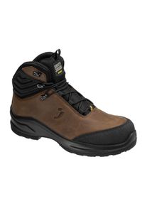 Sicherheitsschuh SAFETY JOGGER WORKS "Modulo LEA Mid T" Gr. 48, braun (dunkelbraun), 48, Obermaterial: 100% Synthetik synthetic., Schuhe, Sicherheitsschuh