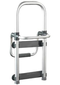 Badewannen-Einstiegshilfe Wenko "Secura", grau (anthrazit), B:23cm L:24,5cm, Aluminium, Kunststoff, Haltegriffe, Badewannen-Einstiegshilfe, belastbar bis 120 kg