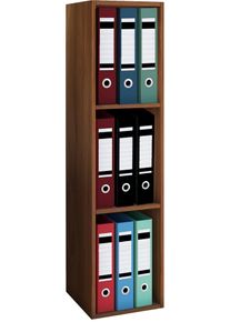 B&uuml;cherregal Vcm "Holz B&uuml;ro Regal B&uuml;cher Ordner Aktenregal Offas 3f", braun (kern, nussbaum), B:34cm T:30cm, Regale, B&uuml;cherregal