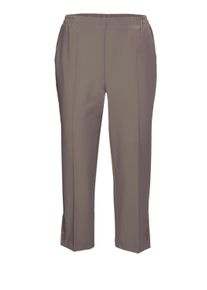 Caprihose GOLDNER "Pflegeleichte Capri-Schlupfhose", Damen, Gr. 54, N-Gr, beige (taupe), Obermaterial: 100% Polyester COOLMAX(R) PES(Coolmax)., normal, Hosen Caprihose, Ohne