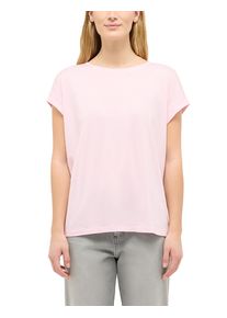 Kurzarmshirt Mustang "Damen Style Lesley", Damen, Gr. XL, hellrosa, Jersey, 50% Lyocell, 50% Baumwolle, Rundhals, Shirts Kurzarmshirt