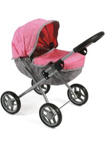 Bayer Chic 2000 Puppenwagen CHIC2000 "Lilli, Melange Pink", rosa (melange pink), Puppenwagen, KinderB:35cm H:60cm T:35cm, Puppenwagen, zusammenklappbar, B:35cm H:60cm T:35cm