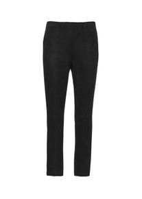 2-in-1-Hose GOLDNER "Moderne Leggings in trendigem Velourslederimitat", Damen, Gr. 46, N-Gr, schwarz, Obermaterial: 92% Polyester PES. 8% Elasthan EL., normal, Hosen 2-in-1-Hose, Ohne