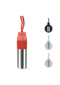 Isolierflasche Emsa "beYou Twist", orange, H:29,5cm, Edelstahl, Polypropylen (PP), Silikon, Trinkflaschen, Isolierflasche, mit integriertem Sieb und Trageband, 100% dicht, sp&uuml;lmaschinengeeignet