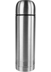 Isolierkanne Emsa "Senator", silber (edelstahlfarben), B:9cm H:30cm &Oslash;:9cm, Edelstahl 18/10, Kannen, Isolierkanne, stundenlanger Geschmack, Safe Loc Verschluss, 12h hei&szlig;, 24h kalt