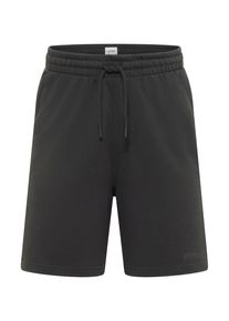Shorts Mustang "Herren Style Trenton Shorts", Herren, Gr. M, 4088 schwarz, Sweatware, 100% Baumwolle, meliert, regular fit, Hosen Shorts