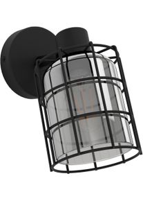 Eglo Deckenspot "CONSACA", schwarz, H: 22cm, 1 Stk., Leuchten, Deckenspot in schwarz aus Stahl - exkl. E27 - 28W, Deckenspot