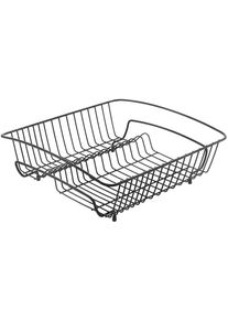 Geschirrst&auml;nder Metaltex "Rocky-40 Lava", schwarz, B:40cm H:14cm T:37cm, Metall, Geschirrst&auml;nder, Geschirrst&auml;nder, exclusive TouchTherm Beschichtung, quadratisch