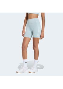 Shorts adidas Performance "OPTIME WORKOUT 3-STREIFEN KURZE LEGGINGS", Damen, Gr. XS, L&auml;nge 7, wonder sage, innenbeinl&auml;nge ca. 18 cm, Obermaterial: 73% Polyester, 27% Elasthan, Hosen Shorts