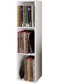 Media-Regal Vcm "Holz Schallplatten LP Stand Regal Platto 3fach", wei&szlig;, B:34cm T:30cm, Regale, Media-Regal