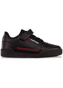 Sneaker Lotto, M&auml;dchen, Gr. 33, rot (schwarz, rot), Synthetik, clean, Schuhe Sneaker, - vielseitig zu kombinieren