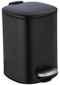 Kosmetikeimer Wenko "Alassio", schwarz, B:24,5cm H:20,5cm T:27cm, Stahl, M&uuml;lleimer, Kosmetikeimer, 5 Liter, (BxTxH: 24,5x27x20,5 cm