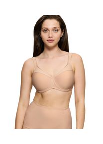 Minimizer-BH Triumph "Modern Soft+Cotton", Damen, Gr. 90, Cup E, beige (neutral beige), Microtouch, Obermaterial: 45% Polyamid, 34% Baumwolle, 21% Elasthan, unifarben, BHs Minimizer-BH, verkleinert die Brust optisch um eine Cup-Gr&ouml;&szlig;e