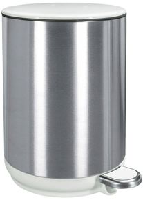 Kosmetikeimer Kleine Wolke "Colonna", bunt (silberfarben, wei&szlig;), B:20,4cm H:30,2cm T:27,8cm, Acrylnitril-Butadien-Styrol (ABS), Edelstahl, M&uuml;lleimer, Kosmetikeimer